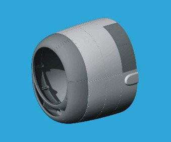 Quickboost 1/48 F6F-3 Initial Production Cowling w/Cooling Flap (Closed) (For Hobby Boss)