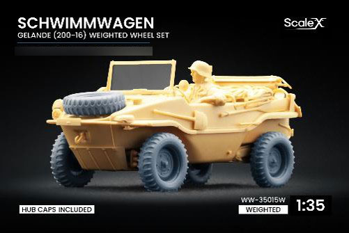 ScaleX 1/35 독일군 슈빔바겐 Type 166 처짐 휠 세트 v1.2 (5개입) (이탈레리 / T / AFV용) 이미지 1