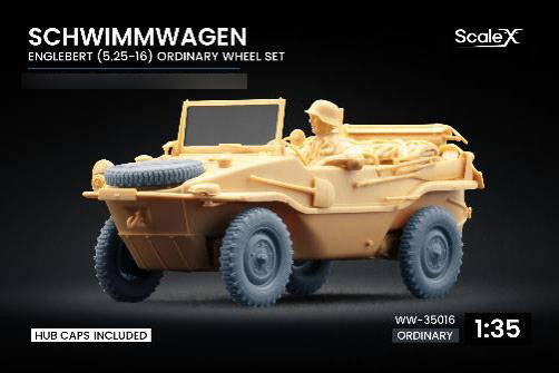 ScaleX 1/35 독일군 슈빔바겐 Type 166 휠 세트 v2 (5개입) (이탈레리 / T / AFV용) 이미지 1