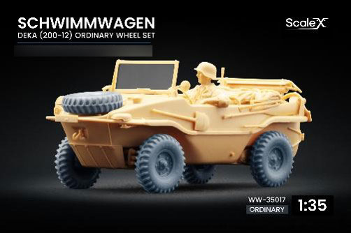 ScaleX 1/35 German Schwimmwagen Type 166 Wheel Set v3 (5pcs.) (For Italeri / T / AFV) image 1
