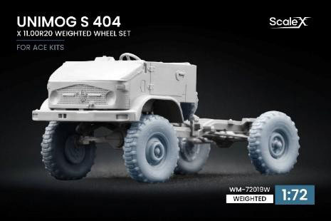 ScaleX 1/72 우니모그 S 404 X 11.00R20 처짐 휠 세트 (5개입) (ACE용) 이미지 1