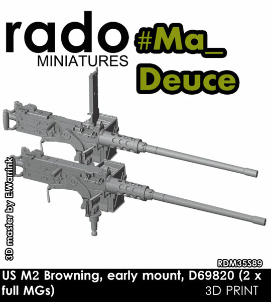 Rado Miniatures 1/35 WWII U.S. Browning, Early Mount, D69820 (2 x Full MGs)