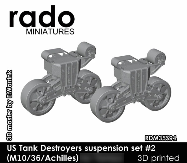 Rado Miniatures 1/35 WWII 미군 구축전차 서스펜션 세트 #2 (T/M10/36/아킬레스) 타미야용 이미지 1