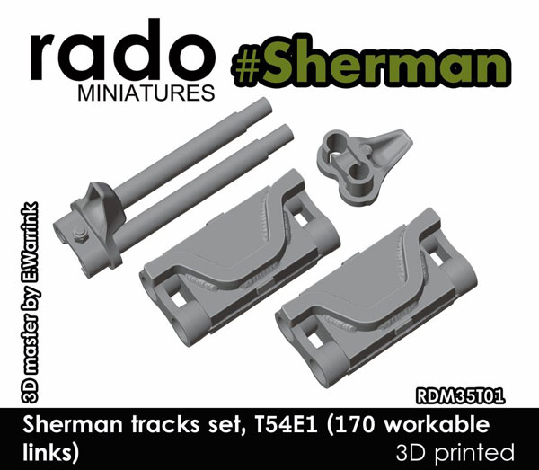 Rado Miniatures 1/35 WWII 미군 셔먼 트랙 세트, T54E1 (170 가동식 링크) 이미지 1
