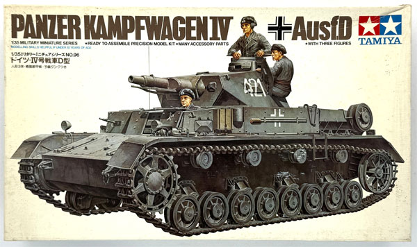 Tamiya 1/35 Military Miniature Series No.96 German Panzer IV Ausf. D Plastic Model image 1