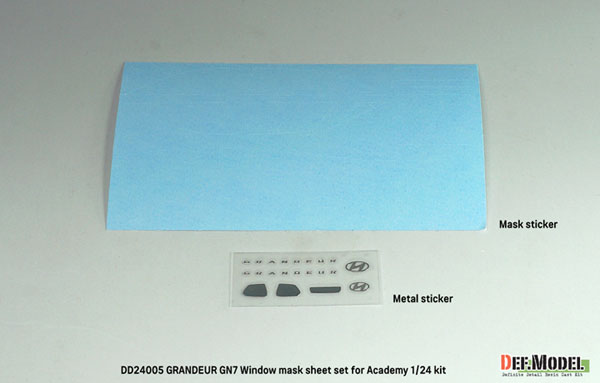 DEF. Model 1/24 Modern Korean Hyundai Grandeur GN7 Window Masking Sheet Set (For Academy)