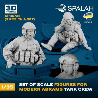 SPALAH 1/35 Modern M1 Abrams Tank Crew (3pcs.) image 1