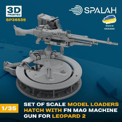 SPALAH 1/35 Leopard 2 Loader's Hatch (w/FN MAG Machine Gun) Bild 1