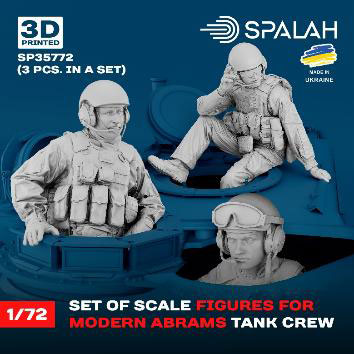 SPALAH 1/72 Modern M1 Abrams Tank Crew Set (3pcs.) รูปภาพ 1