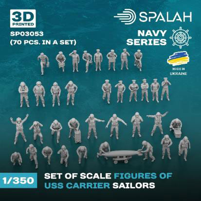 SPALAH 1/350 Modern US Navy Carrier Crew Set (70pcs.)