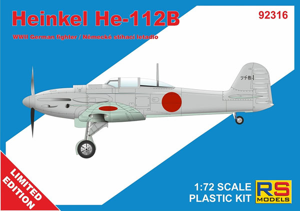 RS Models 1/72 Heinkel He112B Tokyo Imperial University Test Aircraft Plastic Model