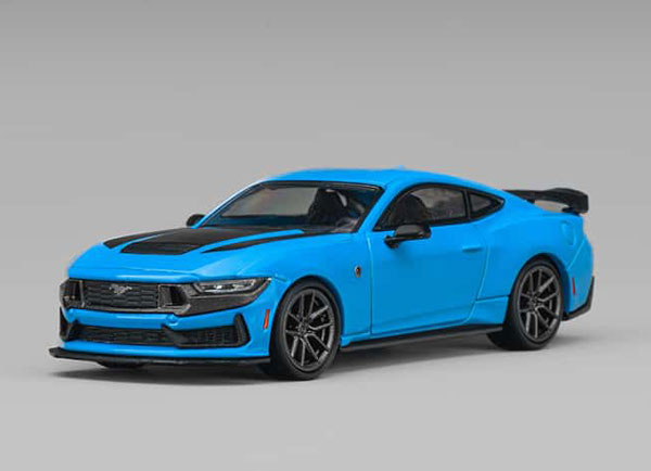 CM MODEL 1/64 Ford Mustang Dark Horse Grabber Blue/Stripe
