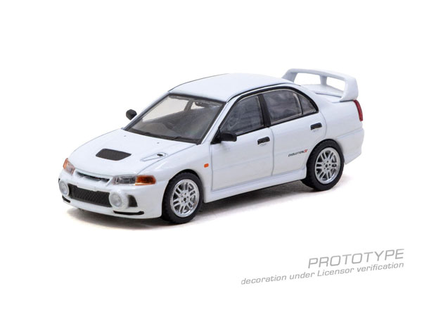 Tarmac Works 1/64 Mitsubishi Lancer RS Evolution IV White (Blister Pack)