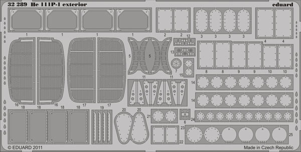 Eduard 1/32 He111P-1 Exterior Photo-etched Parts (For Revell)