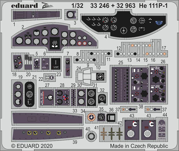 Eduard 1/32 He111P-1 Zoom Photo-etched Parts (For Revell)
