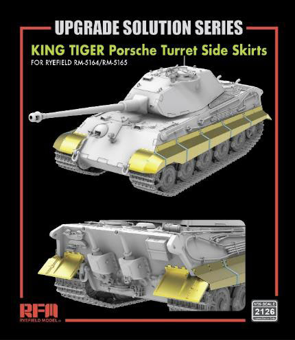 Rye Field Model 1/35 King Tiger "Porsche Turret" Side Skirt Grade Up Parts Set (For RFM5164/RFM5165) imagen 1