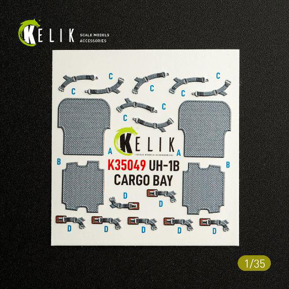 RES/KIT 1/35 UH-1B Huey Cargo Bay Interior 3D Decals (For Trumpeter)