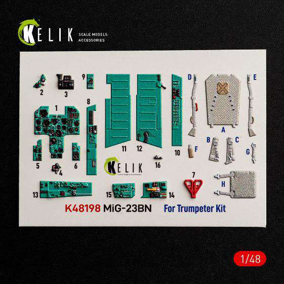 RES/KIT 1/48 MiG-23BN Interior 3D Decals (For Trumpeter)