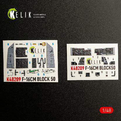RES/KIT 1/48 F-16CM Block 50 Interior 3D Decals (For Great Wall)