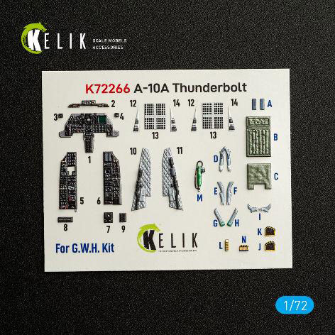 RES/KIT 1/72 A-10A Interior 3D Decals (For Great Wall)