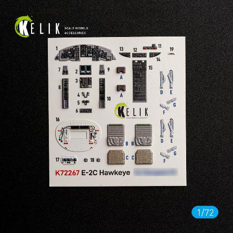 RES/KIT 1/72 E-2C Hawkeye Interior 3D Decals (For H)