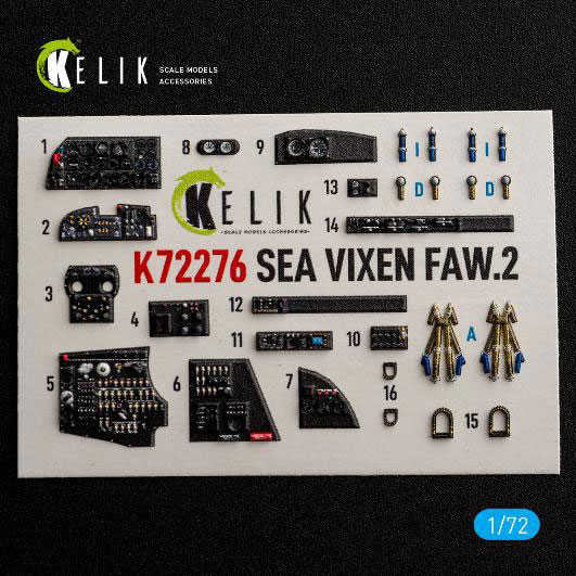 RES/KIT 1/72 Sea Vixen FAW.2 Interior 3D Decals (For Dragon)