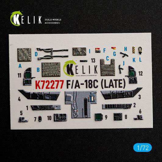 RES/KIT 1/72 F/A-18C (Late Model) Interior 3D Decals (For Academy)