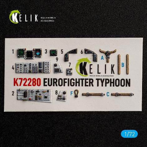 RES/KIT 1/72 Eurofighter Typhoon (Single-seater) Interior 3D Decals (For H) รูปภาพ 1
