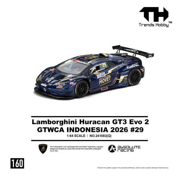 Trends Hobby 1/64 Lamborghini Huracan GT3 EVO2 GTWCA Indonesia 2026 #29
