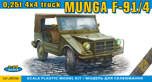 ACE 1/35 German MUNGA F91/4 Lightweight 4WD Military Truck Plastic Model