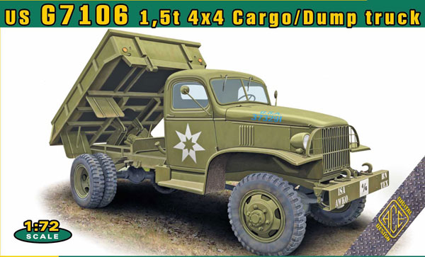 ACE 1/72 U.S. 1,5ton 4WD Dump Truck Type 106 Plastic Model