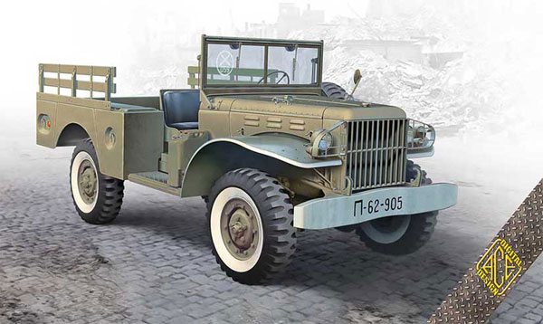 ACE 1/72 U.S. Dodge WC51-3/4ton Armament Transport Truck Plastic Model image 1
