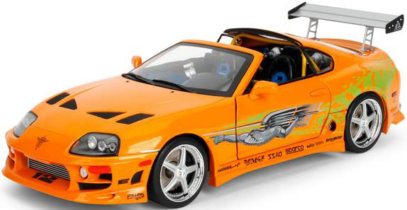Jada Toys 1/18 F&F Toyota Supra Orange (Brian)
