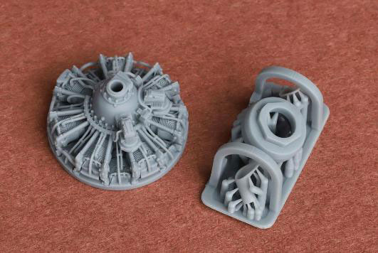 SBS 1/72 F4F-3 Wildcat Engine & Exhaust Detail Set (For Arma Hobby)