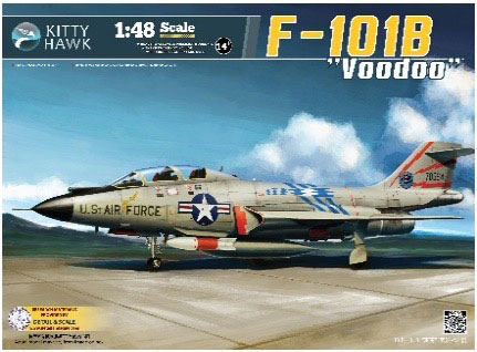 Kitty Hawk Model 1/48 F-101B/RF-101B VooDoo Plastic Model