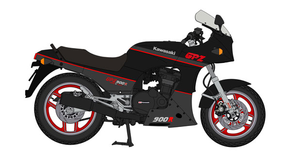 Hasegawa 1/12 Kawasaki GPZ900R (A5) (1988) Plastic Model 图片 1
