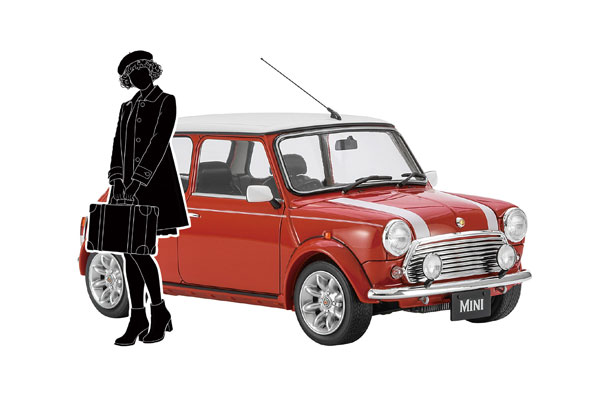 Hasegawa 1/24 Mini Cooper w/Girls Figure Plastic Model