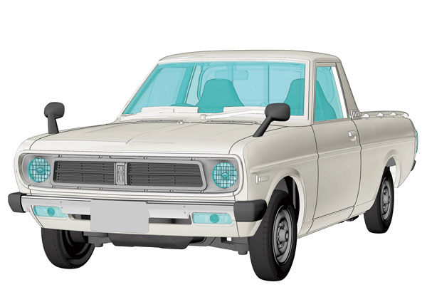 Hasegawa 1/32 Datsun Sunny Truck (B121) Mid Production Model Short Body (White) Plastic Model
