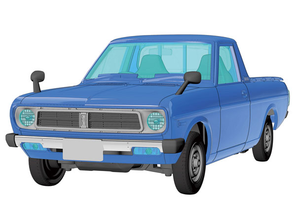 Hasegawa 1/32 Datsun Sunny Truck (B121) Mid Production Model Short Body (Blue) Plastic Model
