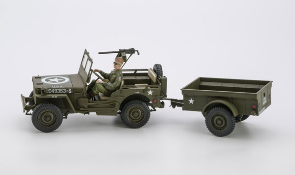 Hasegawa 1/24 1/4ton 4 x 4 Truck w/Trailer Plastic Model