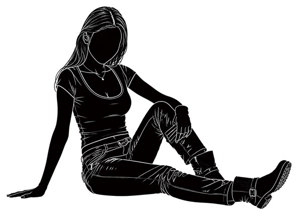Hasegawa 1/12 12 리얼 피규어 컬렉션 No.48 "Girl's Rider Vol.4" 레진 피규어 이미지 1