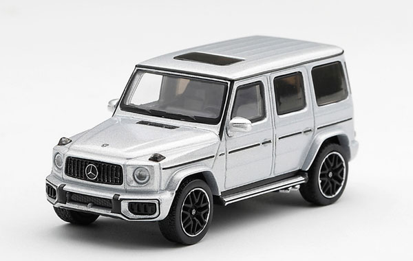 MINI GT 1/64 Mercedes AMG G 63 Silver Metallic (Left-hand Steering)