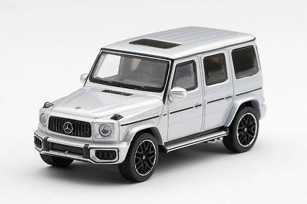 MINI GT 1/64 Mercedes AMG G 63 Silver Metallic (Right-hand Steering) image 1