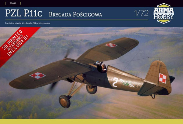 Arma Hobby 1/72 PZL P.11c "Brygada Poscigowa" Plastic Model