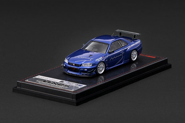 Ignition Model 1/64 Nissan Skyline GT-R Mine's (R34) Blue Metallic รูปภาพ 1
