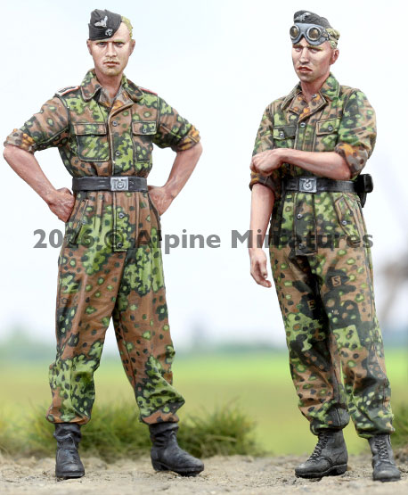 Alpine 1/35 2차 세계대전 독일 무장친위대 전차 승무원 세트 (2개)