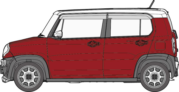 Fujimi 1/24 Car NEXT Series No.11 EX-4 Suzuki Hustler (J STYLE / Phoenix Red Pearl) Plastic Model