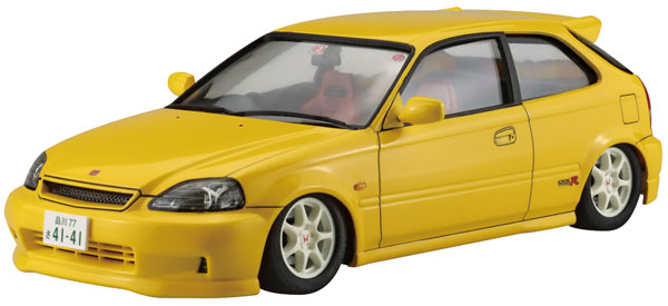 Fujimi 1/24 Touge Series No.11 EX-1 Honda Civic (EK9) Type R Late Model Special Version (w/Carbon Bonnet Decals) Plastic Model image 1