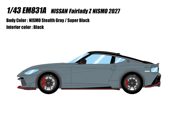 Make Up 1/43 Nissan Fairlady Z Nismo 2027 Nismo Stealth Gray/Super Black