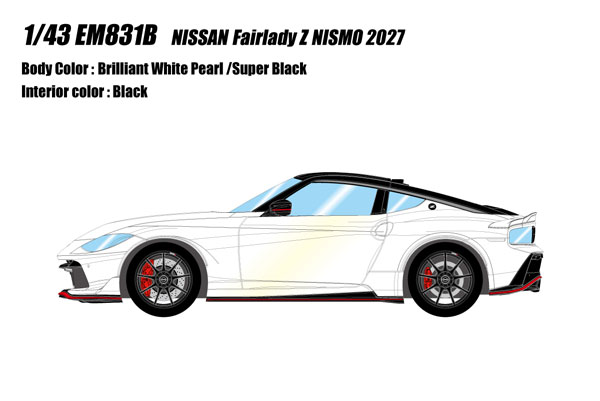Make Up 1/43 Nissan Fairlady Z Nismo 2027 Brilliant White/Super Black